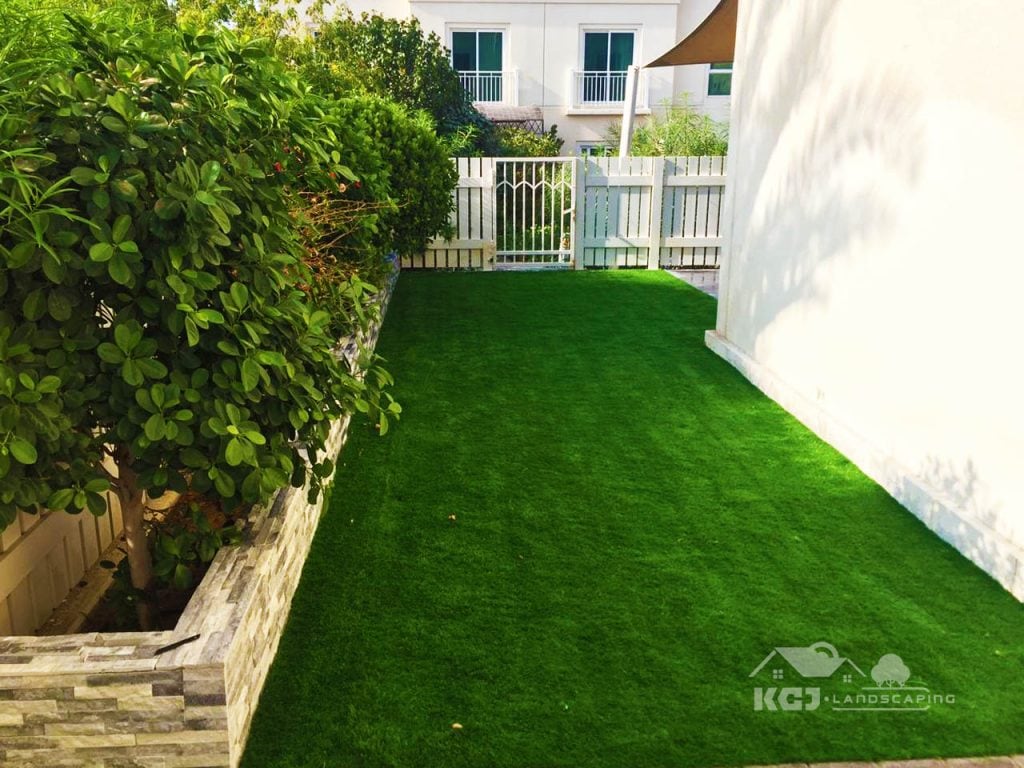 Installation of Artificial grass for villa