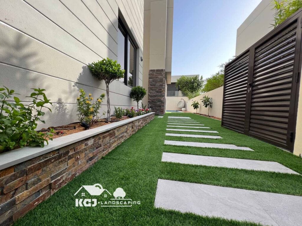 Artifcial grass dubai villa